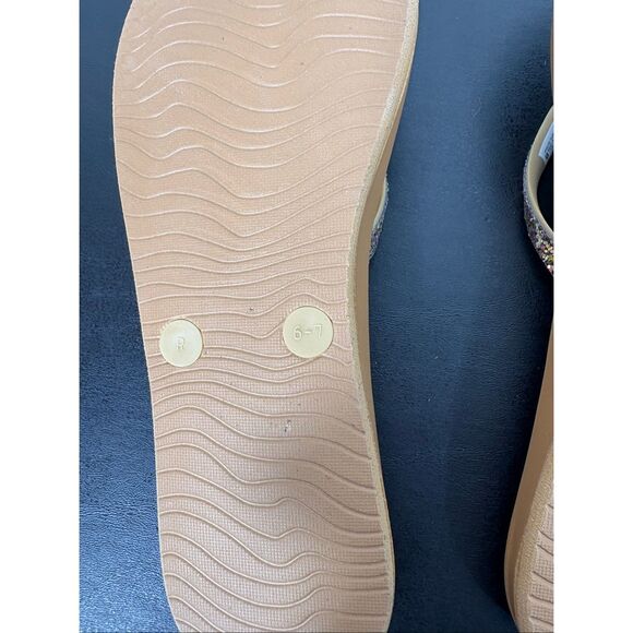 Reef Stargazer Tan Flip Flops Thongs Sandals Glitter Size 6-7 - Picture 8 of 9